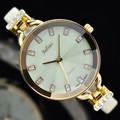 Julius Lady Woman Wrist Watch Quartz Hours Top Fashion Dress Bracelet Band Leather Rhinestone Multicolor Girl