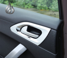Free shipping Peugeot 2008 ABS Chrome trim interior door handle cover frame sticker decoration accessories 4pcs