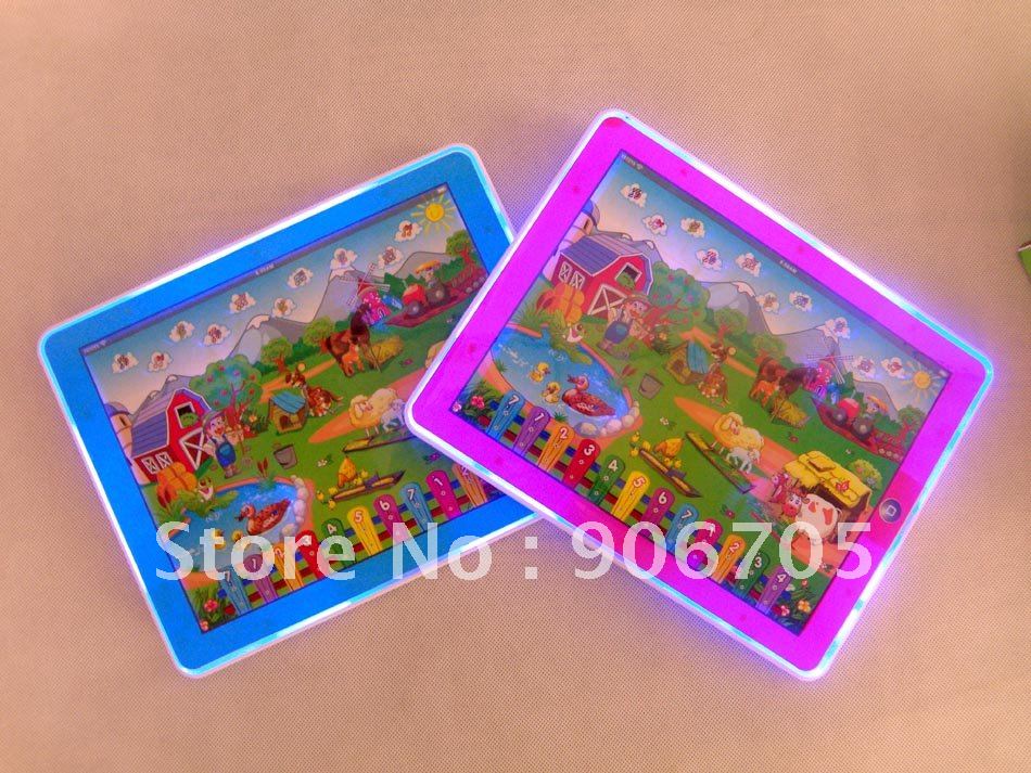 Free shipping-Wholesale Y-pad table English computer learning Machine,Y-PAD interesting farm English learning toys,18PCS/loy