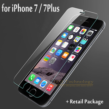 For iPhone7 7Plus Premium Tempered Glass for iPhone 7 Plus Anti-scratch Glass Film Screen Protector with Retail Package