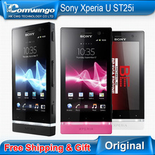ST25i Original Sony Xperia U ST25i Cell Phone Android 5MP WIFI GPS 4GB Internal Unlocked Mobile Phone Refurbished