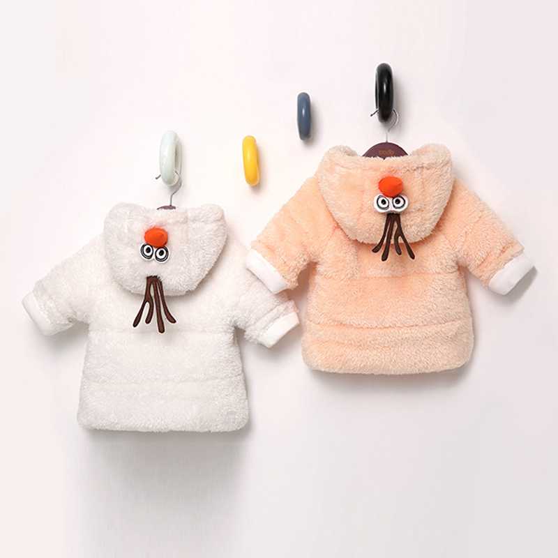 BBK Ice girl upset lovely winter cotton-padded clothes coat from 1 to 5 years old children's clothes Wool hooded Blends