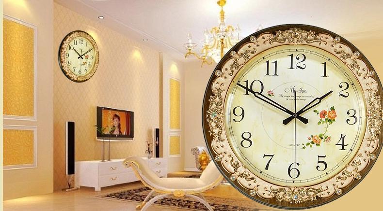Fashion antique rustic Large mute wall clock fashion antique fashion quartz clock modern clock