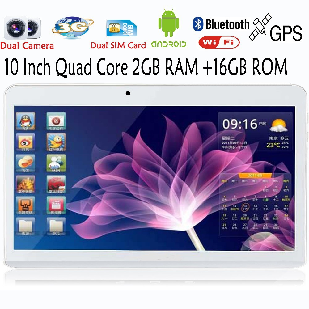 10 Inch Quad core Android4 4 Tablets pc 2GB 16GB 1024 600 LCD Bluetooth FM 2