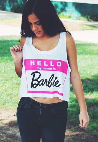 crop-tops-women-fresh-top-2015-new-3D-print-hello-barbie-pink-summer-style-casual-thin
