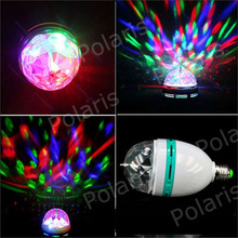 3W RGB DJ Stage Lighting Bulb Disco Crystal Ball Lights E27 E26 B22 Base Lamp RGB LED lamp christmas lights with retail package