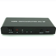 New products HDMI splitter Switcher 2×2 support HDMI 1.4a standard