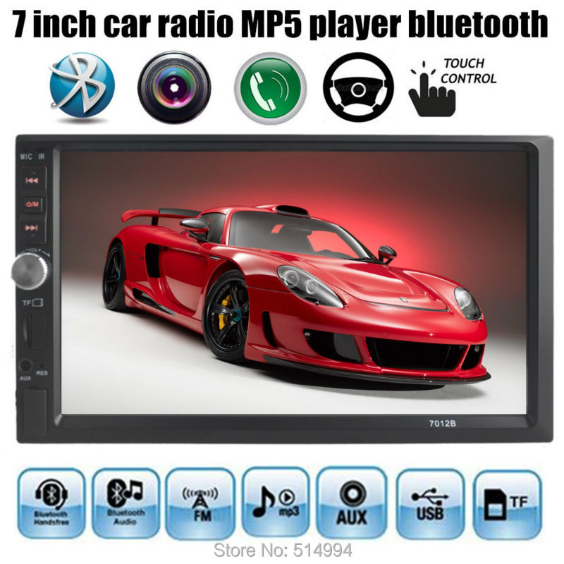 wholesale 7 Inch LCD HD Double DIN Car In-Dash Touch Screen Auto radio Bluetooth/ FM/ MP4/MP5 player Support rear view camera
