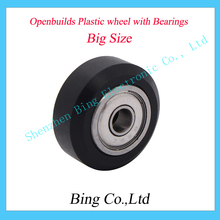 Big size Plastic wheel with ball Bearings Passive Round wheel Idler Pulley Gear perlin wheel For 3D Printer Accessories