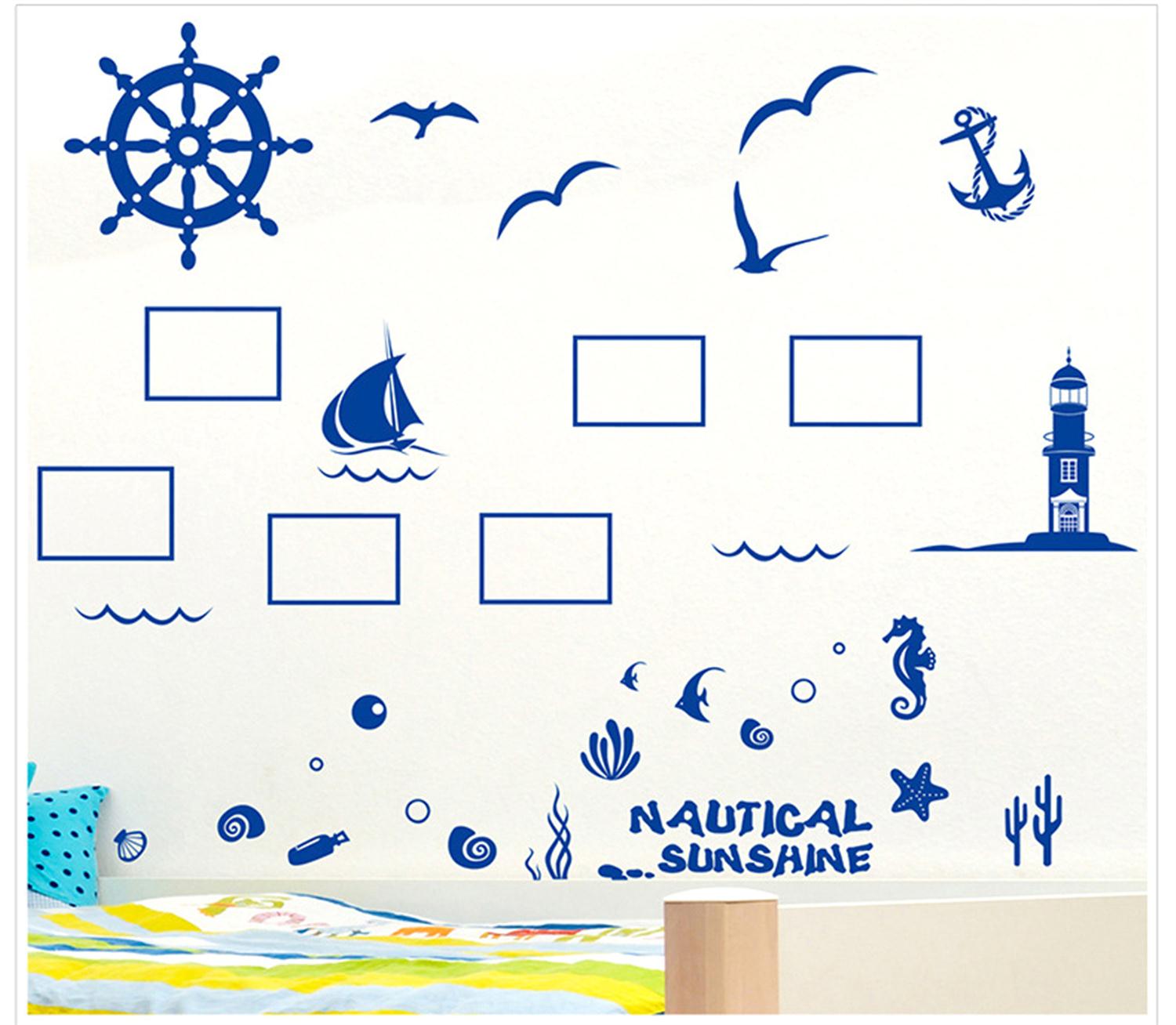 Beautiful Nautical Bird Room Decoration Fashion Removable