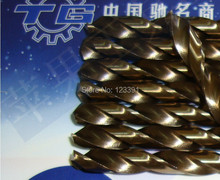 2 unids/pack 11 * 142 mm TIN recubierto CNC molido HSS M35 Co5 % torcedura brocas de mango recto para duro SS / acero / acero fundido hierro alum