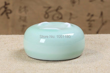 6pcs lot Celadon Ceramic tea cup 60ml double gold fish cup embossed crafts Chinese Kungfu high