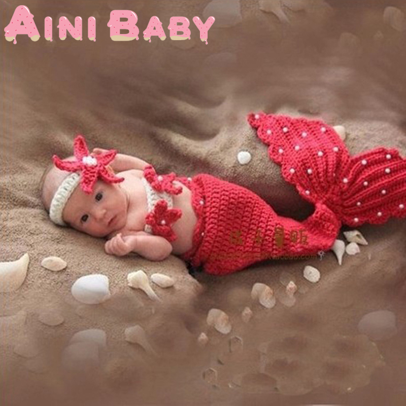 Mermaid Newborn Crochet Outfits Design Warm Boy Ca...