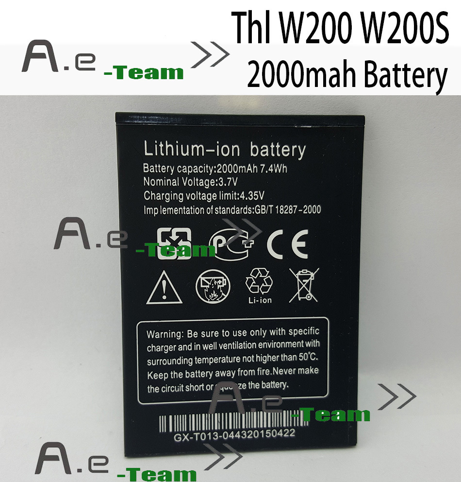 THL w200 Battery 100 New Original 2000mAh Lithium ion Battery for THL W200 w200s W200C Smart