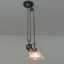 Vintage American Industrial Pendant Lights RH Loft Pulley Adjustable Wire Retractable Bar Hanglamp Lamp Light Fixtures E27