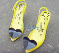 Love sexy vivi fashion jelly shoes metal heart high heeled open toe sandals plastic women s