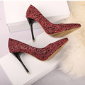 Vintage Sexy Grid Style Pointed Toe High Heels Women Pumps Shoes 2015 Brand New Design Less