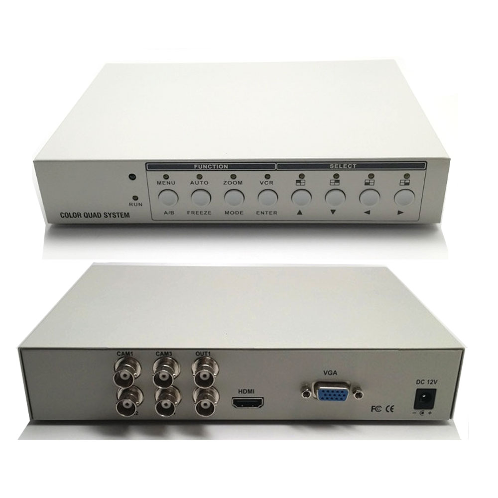 HD 1080P 4CH CCTV Multiplexer Analog AHD TVI Video Quad Screen