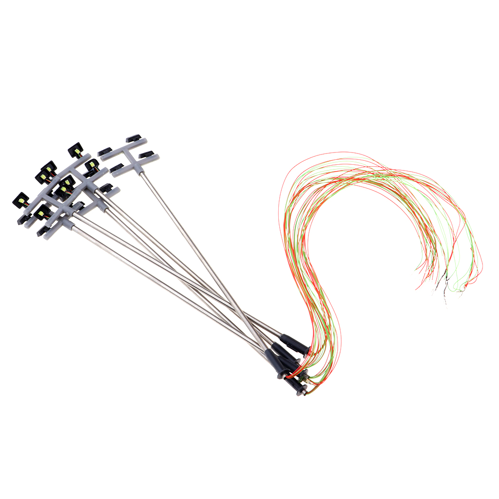 10pcs 1//150 lampione LED 8,5 centimetri lampione per treno modello di tavolo