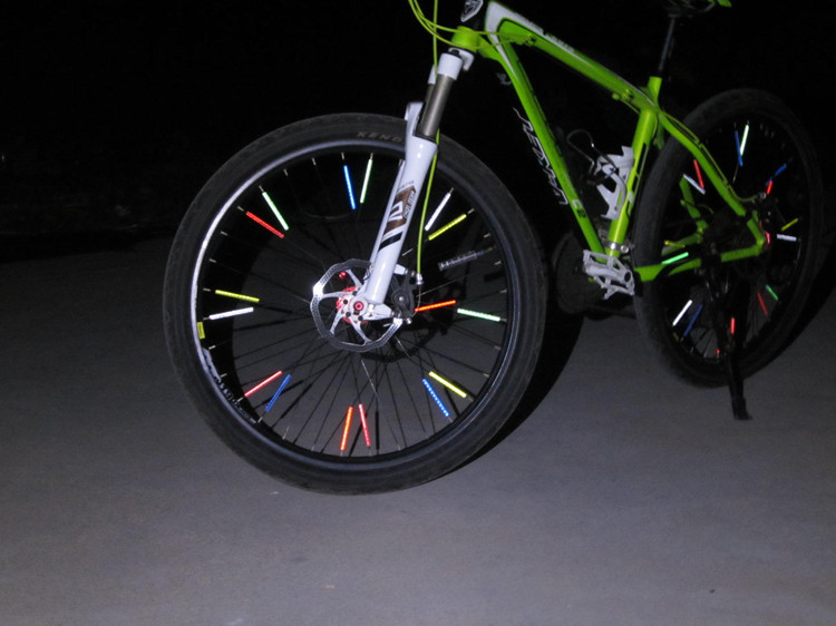 Bike Light Bicicleta 12pcs Bicycle Mountain Bike Riding Wheel Rim Spoke Mount Clip Tube Warning Reflector Reflective Outdoor
