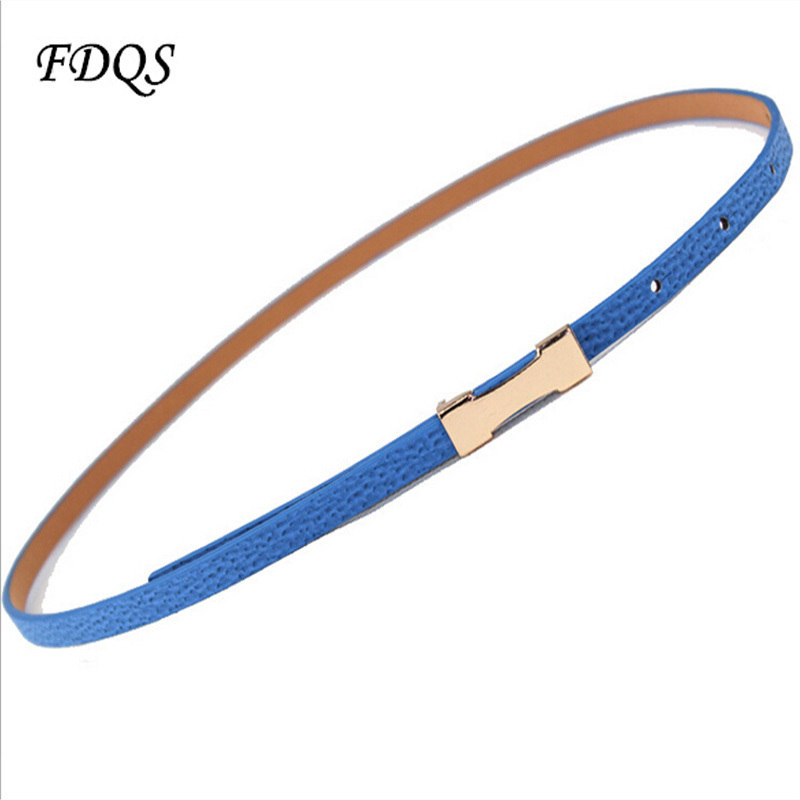 Promotion 2014 Fashion High Quality Metal Buckle Thin Pigskin Leather Women s Belt Female Straps Ladies