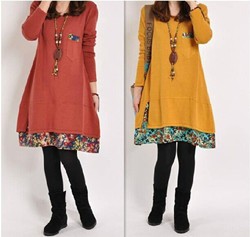 2014-new-maternity-clothing-winter-women-s-casual-long-sleeved-plus-size-stitching-casual-dress-for