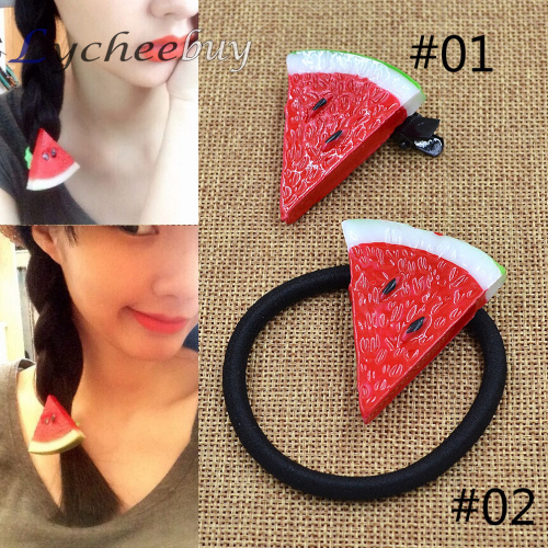 1 unids Harajuku lindo niñas sandía Clips de pelo del cocodrilo Kawaii pernos de pelo accesorios