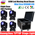 Freeshipping Flight Case 4in1 Pack 60W Led Moving Head Beam Light Small Light RGBW 4IN1 Weight