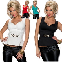 4 Colors M,L Sexy top wear for lady Cheap Tank Tops Free Shipping!! Hot Sale Popular sexy Peplum Top 4F2275