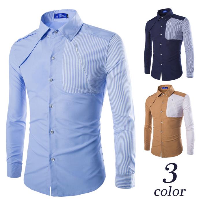 3 Colors Men\'s Western Fashion Stripes Printing Ca...