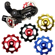 2pcs / lot 1 pair of cycling mountain bicycle bike rear gear mech jockey derailleur 11t wheel pulley 11 tooth cycle