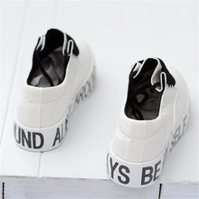 New Arrival Fashion Thick Sole Letter Print Women Sneakers Platform Elevator Shoes Casual Lace Up Low