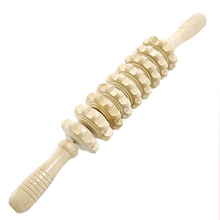High Quality New Special Home Wooden Wheel 9 Rollers Belly Health Massager for Ladies Free Shipping