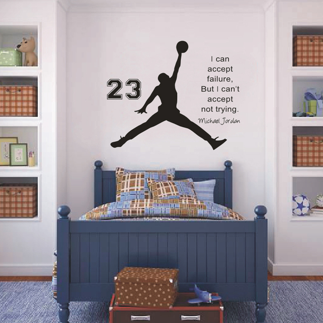 Michael Jordan Basketball Inspirational Wall Sticker Quotes Vinyl Wall
