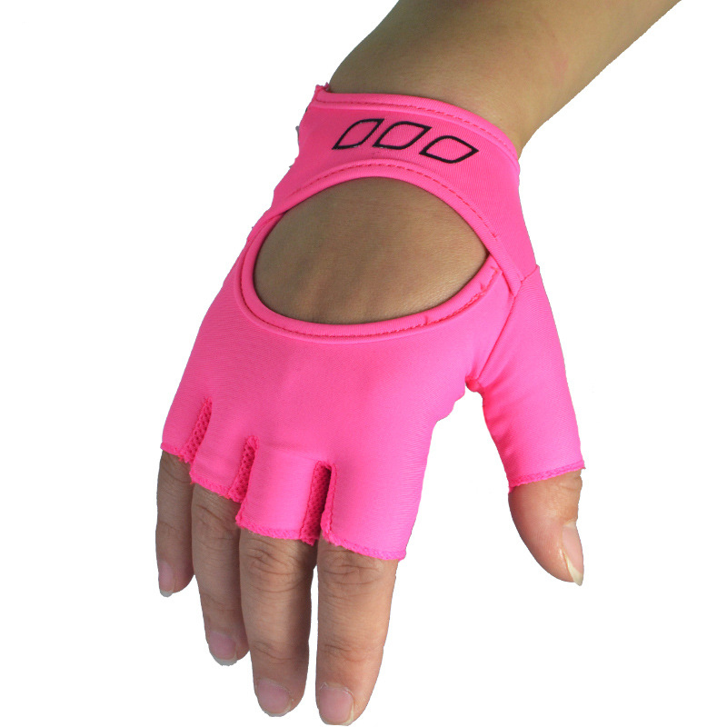 Brand Women Gym Gloves Slip Resistant Lycra Leather Sports Gloves Body Building Exercise Training Yoga Fitness
