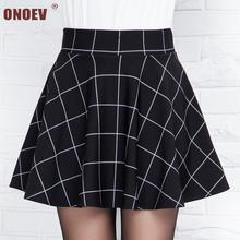 2016 spring skirts retro sen female line wild woolen plaid skirts and long sections large swing