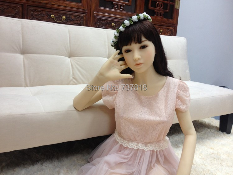 Sexy Doll With Pink Skirt Real Full Silicone Sex Doll For Men 145cm
