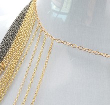 New Fashion Jewelry Gold Gun Black Tassel Sexy Body Shoulder Chain for Women jewelry 10pcs lot