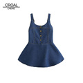 3 8years Girls Dress Summer Style Halter Cowboy Dress Children Clothes Kids Summer Denim clothes Girls