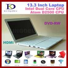 New 13 3 Laptop Notebook with Intel Atom N2600 Dual Core Quad Thread CPU 4GB RAM