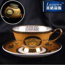 Top Quality Gold Ceramics Bone China Coffee Cup Set Ceramic Tea Cups And Mugs with Saucer Luxury Ceramic Coffee Cups And Mugs