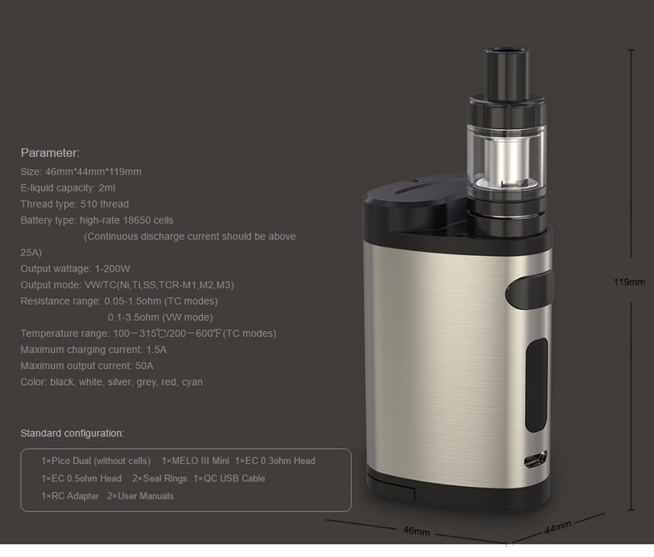 100% MELO Stop118 Dinar Kit istick with vs Libyan Vaping New LYD and TC Pico Box 3 Dual Dinar discount Libyan Last Mod 200W Mini 75W 2ml Eleaf Atomizer 2 100% MELO Stop118 Dinar 2