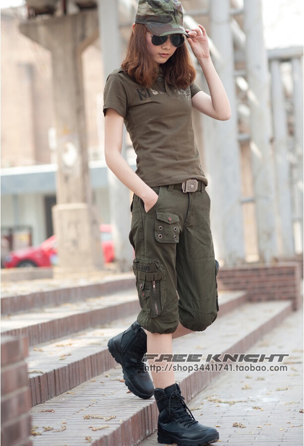 Женские Брюки Карго Us Combat Black-Stonewashed
