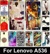 Fashion Lovely Women Girls Transparent Side Painted cell Mobile Phone Case For Lenovo A536 A358t Back