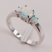 White Hearth Opal Australia 925 Sterling Silver Lady Jewellery Ring Dimension 6 7 eight 9 10 11 F575