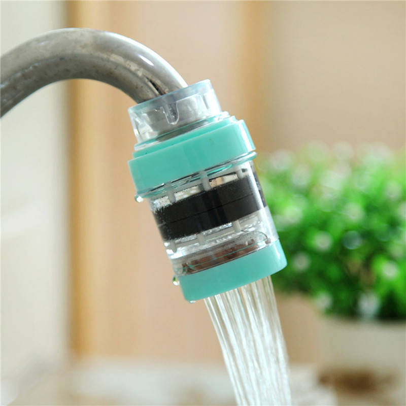 Faucet Filter Tap Water Purifier Household Medical Stone Magnetized Water Filter Kitchen Utensils 3.7*7.1*3 CM Color Random AE12