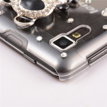 original Floral Rhinestone Case For lenovo A916 luxury Flower Mobile Phone Accessories diamond Crystal bling hard