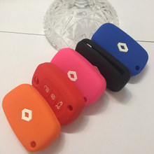 silicone car key case for Renault 3 buttons Clio Scenic Megane Duster Sandero Captur Twingo Modus