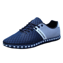 New Shoes Men 2016 Summer Casual Shoes Flat Breathable Air Mesh Leisure Shoes Non-slip Rubber Sole Footwear