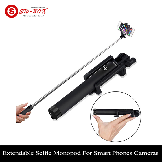 Black Hot Bluetooth 270 Degree 80 CM Extendable Android IOS Portrait Handheld Selfie Stick Monopod For